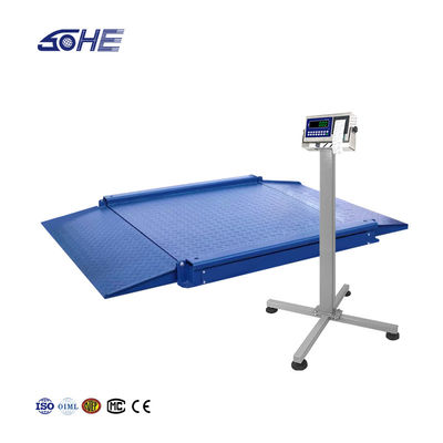 Piattaforma di acciaio al carbonio industriale scala 1,5 m x 1,5 m ultra basso con rampa doppia