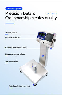 A8SP Scala di piccola piattaforma di stampa con capacità di 6 kg e barra verticale quadrata di 22 cm * 28 cm