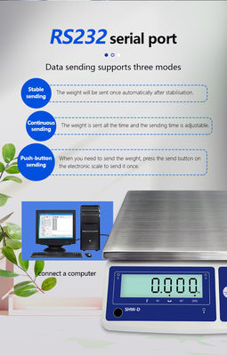 15 kg di capacità Scala elettronica multifunzionale con display LCD e supporto OBM