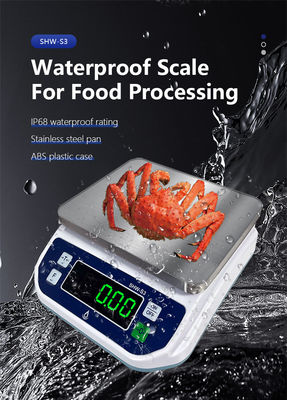 SOHES3 1.5KG Scala impermeabile ABS in acciaio inossidabile ad alta precisione per la lavorazione alimentare