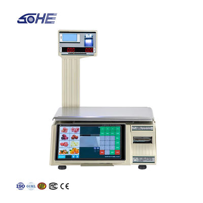 Display LCD Intelligent Barcode Scale SHW-TMF6 per una capacità di 30 kg