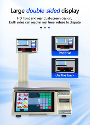 Display LCD Intelligent Barcode Scale SHW-TMF6 per una capacità di 30 kg