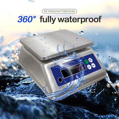 AV220V/50HZ Doppio schermo Acciaio inossidabile Tavolo impermeabile Scala elettronica 15kg