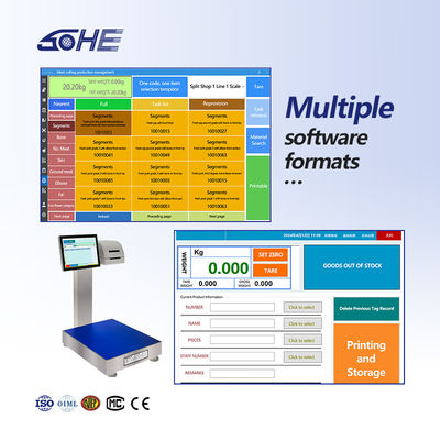 SOHE 60KG Tipo batteria Scala di stampa di etichette impermeabile con pesatura intelligente e stampante