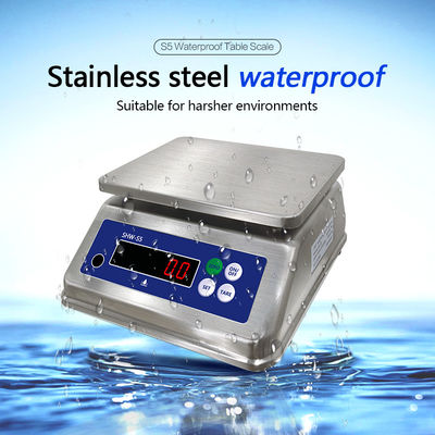 SOHE S5 3KG Scale in acciaio inossidabile con doppio display LED e rating impermeabile IP68