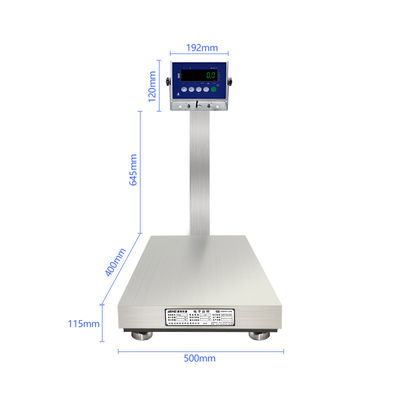 Fornitura di corrente 10.5V/1A 200KG Scala in acciaio inossidabile per fabbriche di prodotti ittici e alimentari