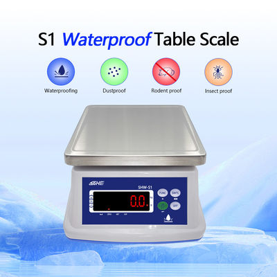 Struttura a doppio strato Scala impermeabile da 30 kg con sensore di precisione e display a LED