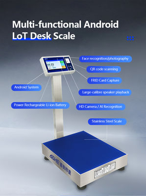 Sohe Android Smart Scale blu da 7 pollici con raccolta di carte ID/IC/RFID e sistema di ingresso-uscita Internet of Things