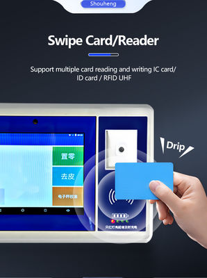 Sohe Android Smart Scale blu da 7 pollici con raccolta di carte ID/IC/RFID e sistema di ingresso-uscita Internet of Things