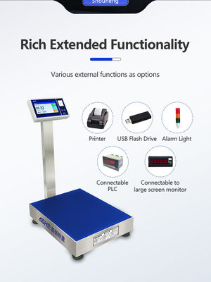 Dimensione massima 200 kg Scala intelligente Android industriale con schermo da 7 pollici e display LCD