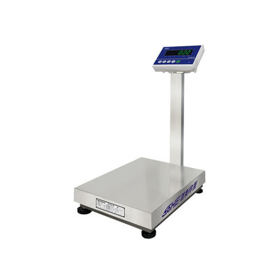 Funzione di ponderazione Scala industriale da 60 cm per 80 cm con palo quadrato verticale