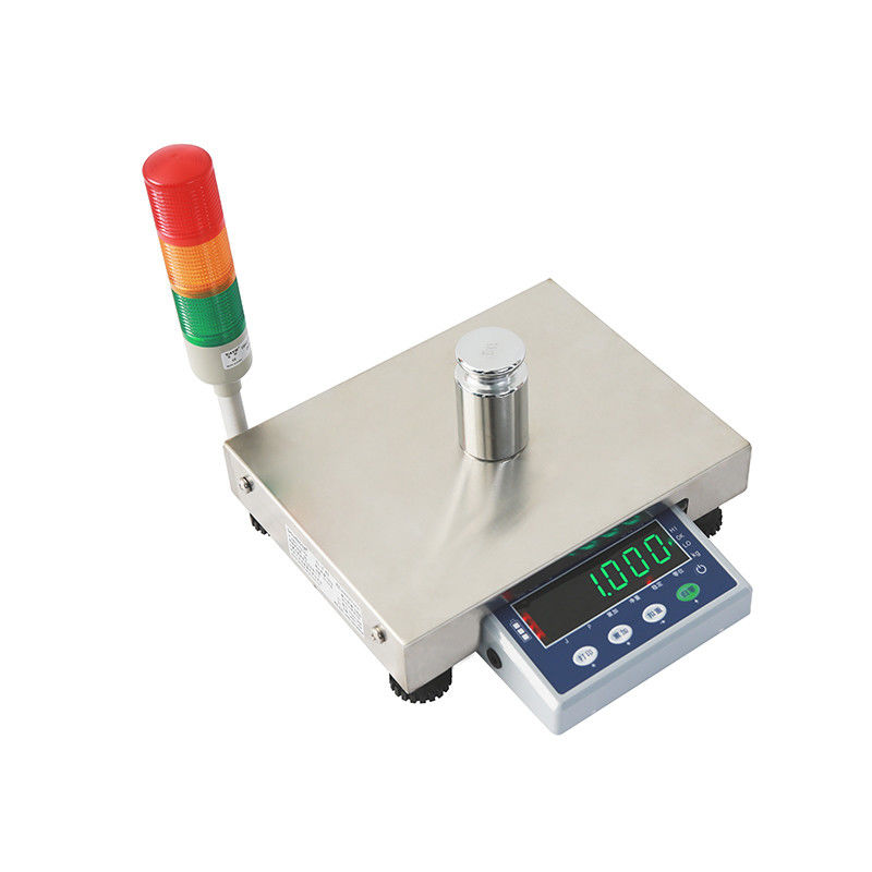 Scala di pesatura industriale 3 kg Alarme a tre colori con metodo di comunicazione Bluetooth