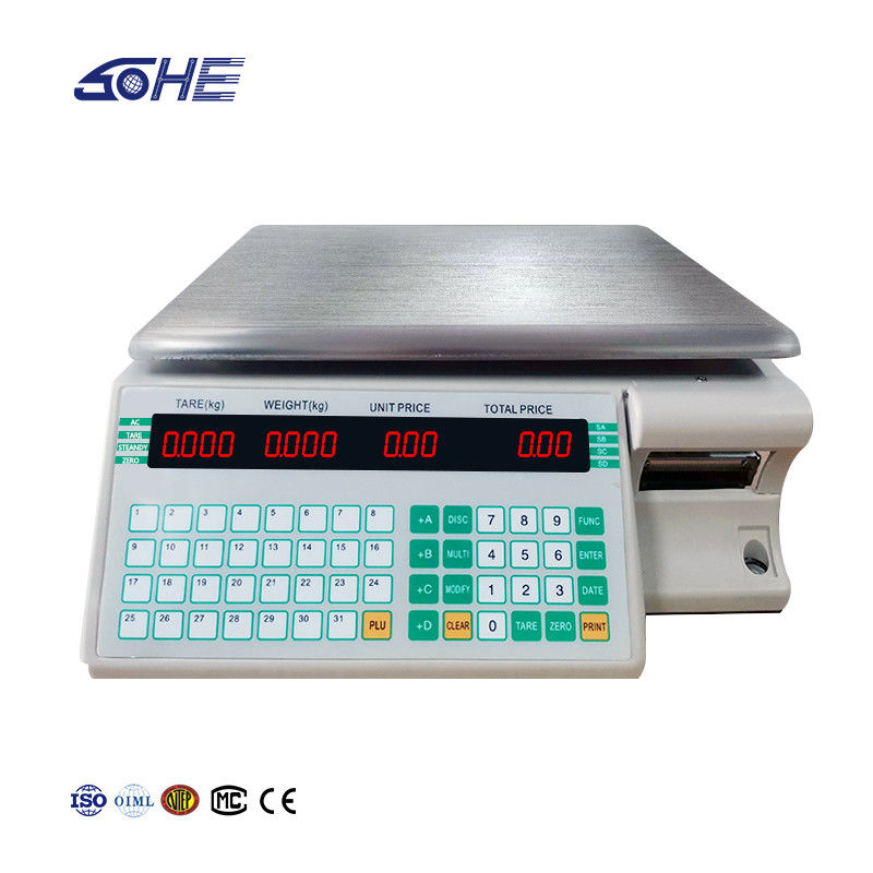 Scala avanzata SHV-TMA 30kg con piastra in plastica ABS/acciaio inossidabile