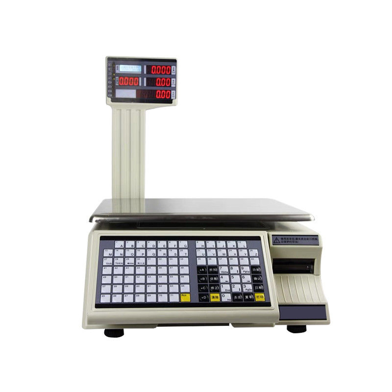 SHW-TMC 30 kg Barcode Scale di stampa con alimentazione AC/DC e gamma massima