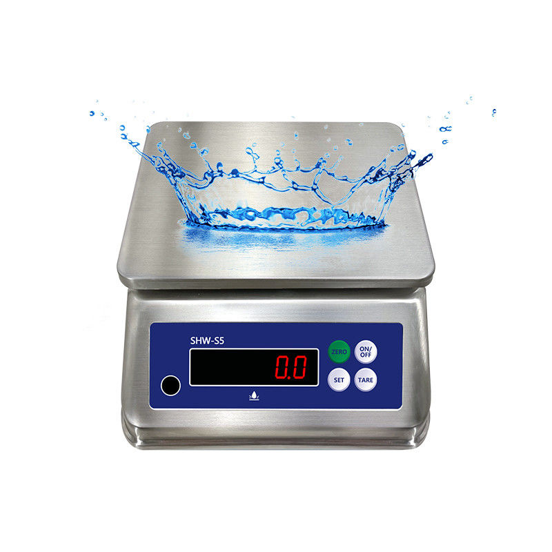 15 kg S5 Tavolo impermeabile in acciaio inossidabile a doppio schermo Scala elettronica per -10 C-40 C